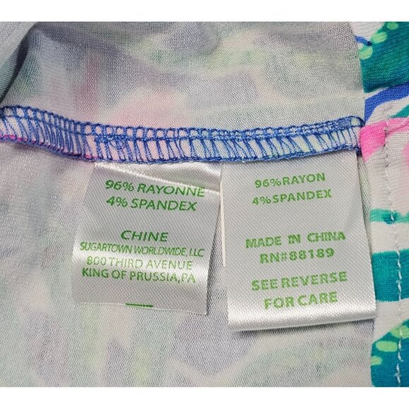 Lilly Pulitzer Women's Blue Pink Green Esmeralda Jet Stream Dress Size L 2783 - Picture 8 of 14